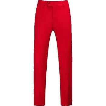 Pánské kalhoty Formální kalhoty – elegantní svatební střih pro volnočasové nošení Velikost: 3XL, Barva (Varianta): Červená