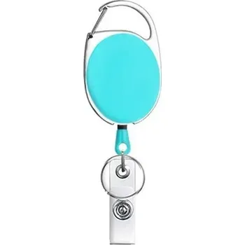 Ledvinka Držák na ID kartu s navíjecím klipem – transparentní pouzdro Barva (Varianta): Light Blue Clip