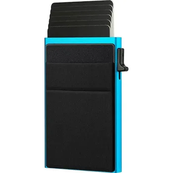 Ledvinka Kovové pouzdro na karty RFID – pánský minimalistický styl Barva (Varianta): Modrá