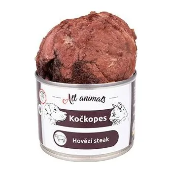 Krmivo pro psa All Animals a.s. All Animals kočkopes konz. Steak z hovězí sval. 200g