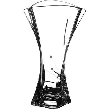 Váza BOHEMIA CRYSTAL Skleněná váza Orbit 245 mm Swarovski