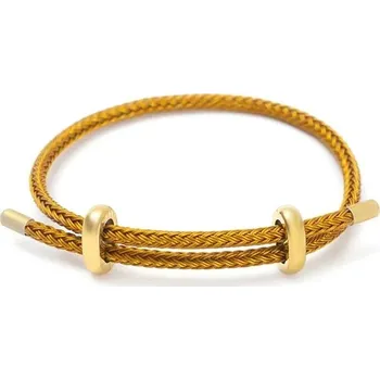 Náramek Pletený vintage náramek pro páry s ocelí | šperk - Jako obrázek zlato