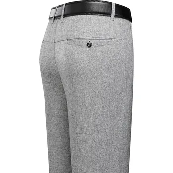 Pánské kalhoty Pánské formální kalhoty – rovný střih, volné a elastické Velikost: 38, Barva (Varianta): 812 Light Grey