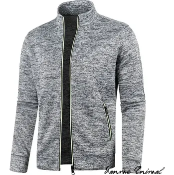 Pánská mikina Pánská mikina se stojáčkem a zipem – sportovní styl Barva: Světle Šedá, Velikost: L