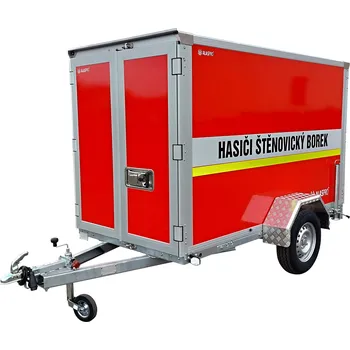 Přívěs k motorovému vozidlu Nerzděný skříňový speciál pro požární sport AHS 750 kg 2650x1300x1500mm