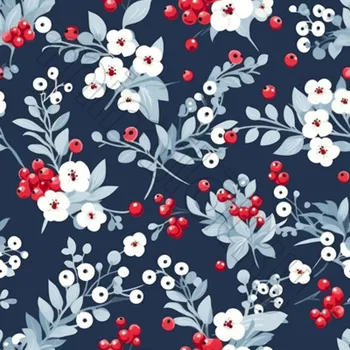 Softshell jarní zimní bobule na tmavě modré by MIMI