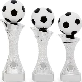 Trofej s fotbalovým míčem, výška 23 cm, vícebarevná