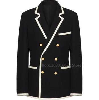 Pánské sako Dvouřadé pánské sako – business styl pro formální příležitosti Velikost: 5XL, Barva (Varianta): Černá