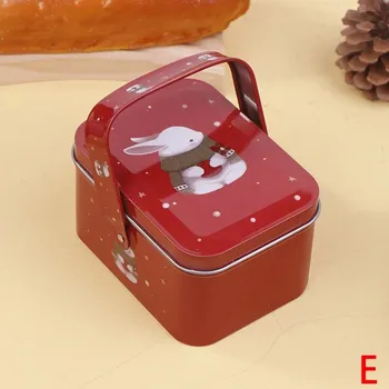 Vánoční plechová krabička s uchem | dóza, dárkové balení - E