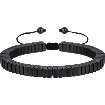 Náramek Černý nastavitelný hematitový náramek | šperk - Styl 10