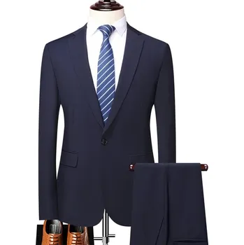 Elegantní business set – profesionální pánský oblek Velikost: L, Barva (Varianta): Navy Blue 1