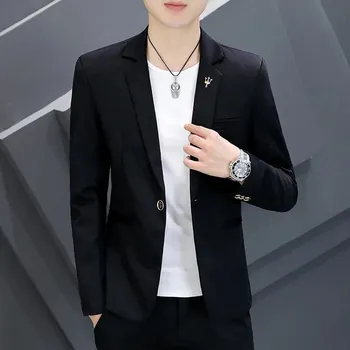 Pánský zimní kabát Módní jarní kabát – korejský slim střih s originálním vzhledem Velikost: M, Barva (Varianta): Černá