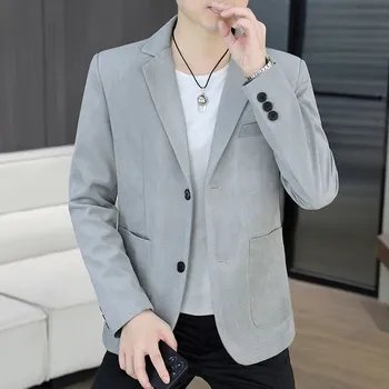 Stylové volnočasové sako pro mladé – bestseller sezóny Velikost: L, Barva (Varianta): Šedá