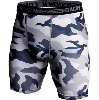 Pánské kraťasy Kompresní pánské šortky – sportovní a elastické Velikost: M, Barva (Varianta): Camo Gray