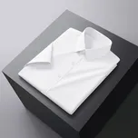 Pánská krátkorukávová košile – nemačkavý letní model Barva: Bílá, Velikost: M