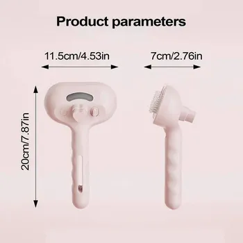 Péče o srst a drápky Kartáč na srst se sprejem páry | hřeben 1 ks - Vylepšete růžovou