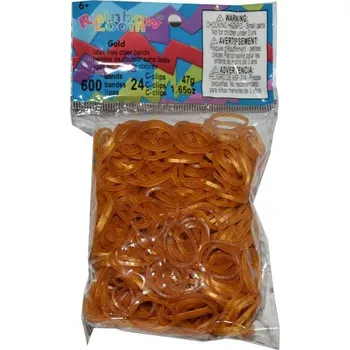 kreativní sada RAINBOW LOOM gumičky ZLATÉ průhledné