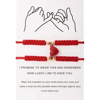 Náramek Párové magnetické náramky srdce | šperky 2 ks - Styl 4