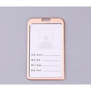 Náhrdelník Elegantní kovový držák ID karty s lanyardem na krk Barva (Varianta): Zlatá