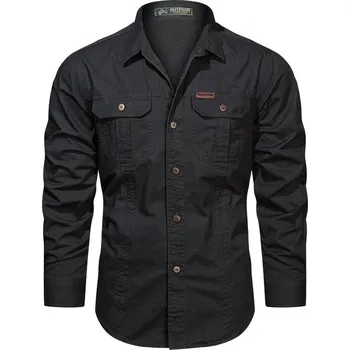 Pánská košile Pánská outdoorová košile – dlouhý rukáv, více kapes Barva: Černá, Velikost: XL