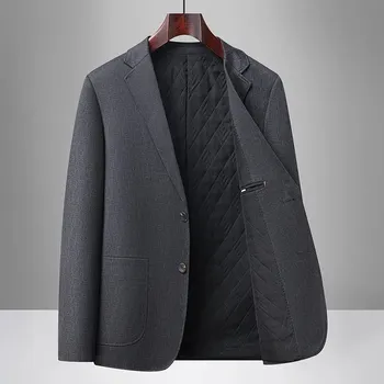 Pánské sako Zimní pánské sako – zateplený, elegantní styl pro business Velikost: XL, Barva (Varianta): Tmavě šedá