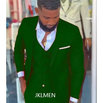 Pánský oblek Zářivě pánský oblek s klopami pro výrazný vzhled Velikost: 3XL, Barva (Varianta): Zelená