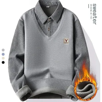 Pánský svetr Pánské polo svetry s límečkem – hřejivý podzimní styl Velikost: M, Barva (Varianta): JR9036 Grey