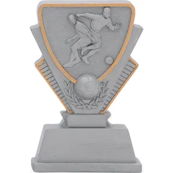 Fotbalová trofej, výška 16 cm, stříbrná/zlatá