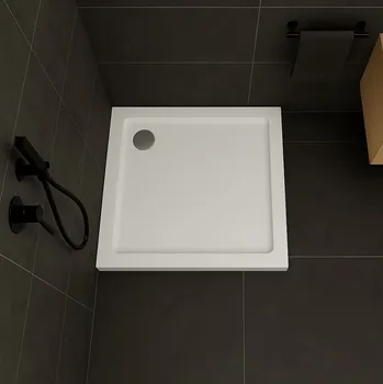 Sprchová vanička Erga Laos, čtvercová sprchová vanička 90x90x5cm, akrylát, bílá lesklá, ERG-V06-ACR-9090S-WH-CR