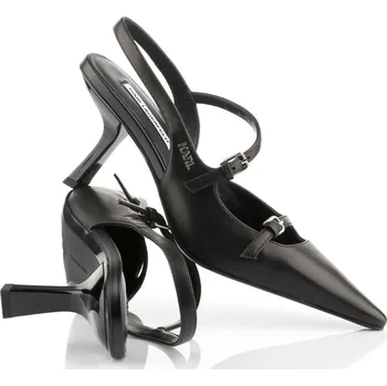 Dámské sandále LODIČKY KARL LAGERFELD JEANS KARMEL SLING STRAP PUMP BLACK LTHR