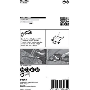 Pilový plátek Pilový list pro víceúčelové nástroje EXPERT MetalMax AIZ 20 AIT 40 × 20 mm, 5 ks [2608900013]