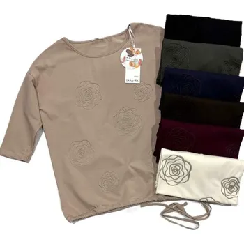 Dámské tričko Triko 3/4 rukáv Latynka 630 barva: hnědá tmavá, velikost: L/XL