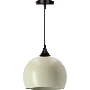 PONTE 1x40W E27 černá závěsná lampa s olivovým stínidlem, moderní stropní svítidlo do kuchyně, jídelny, obývacího pokoje, minimalistický design