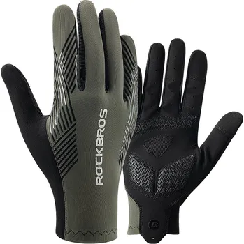 Cyklistické rukavice Cyklistické rukavice Rockbros jaro/léto/podzim, plné, velikost: L - zelené