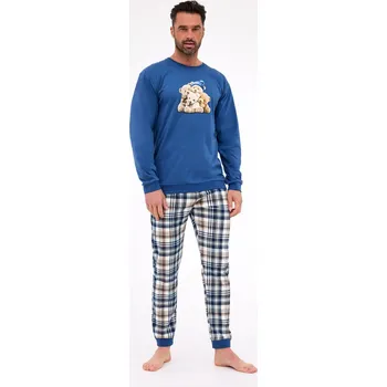 Pánské pyžamo Pánské pyžamo Cornette Bears – džínovina, džínovina XXL i170_PM-115-XXL-000006-292