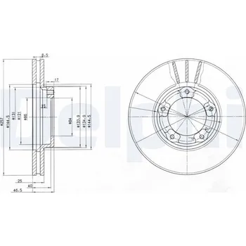 Brzdový kotouč Brzdový kotouč DELPHI BG2423