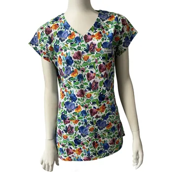 Dámská halenka Zdravotnická lékařská halena KVÍTÍ MODRÉ Velikost: XS