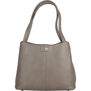 Tříoddílová hnědo-šedá kabelka na rameno David Jones CM7176