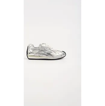 Dámské tenisky TENISKY KARL LAGERFELD VELOCETTE AUTOGRAPH OVERLAY SILVER LTHR & TEXTILE