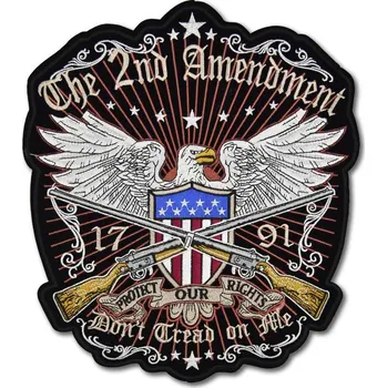 Nášivka Moto nášivka 2nd Amendment XXL na záda 27 cm x 30 cm