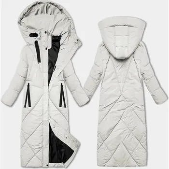 Dámská zimní bunda v barvě ecru v délce ke kolenům J Style (5M3232-281) odstíny bílé XL (42)
