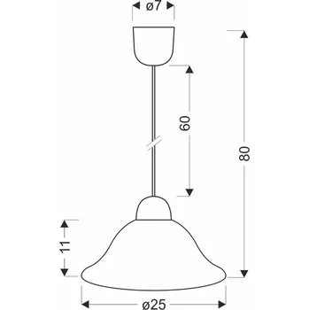 Závěsná lampa LENIS černá 1x60W E27 bílé stínidlo