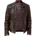 Pánská bunda koženého vzhledu Barva: Hnědá, Velikost: 3XL