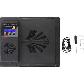 U&M Horizontální dvířka do kurníku inteligentní automatické dveře Černá