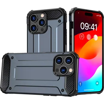 Pouzdro na mobilní telefon Hurtel Hybridní Armor kryt pro iPhone 15 Pro Max - modrý