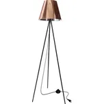 Stojací lampa PLATINO černá 1x40W E27 měděné stínidlo