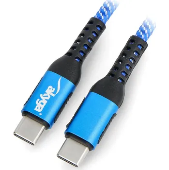 Datový kabel Kabel Akyga USB typ C - USB typ C modrý - 0,5m - AK-USB-36