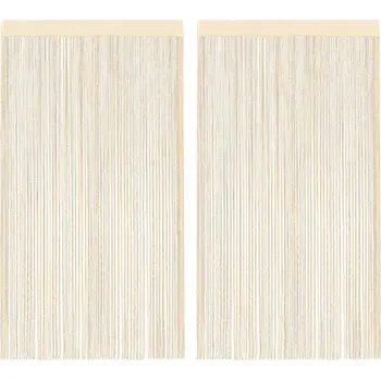 Záclona ZBXL Provázkové záclony 2 ks 140 x 250 cm krémové