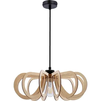 Závěsná lampa Eco 5 1x40W E27 dřevěné stínidlo