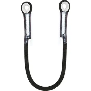 Sportovní střelba Horolezecké ochranné lano 100 cm s předšitou smyčkou Venkovní bezpečnostní vybavení Pevnost 20 kN Odolné jistící lano pro lezení černá